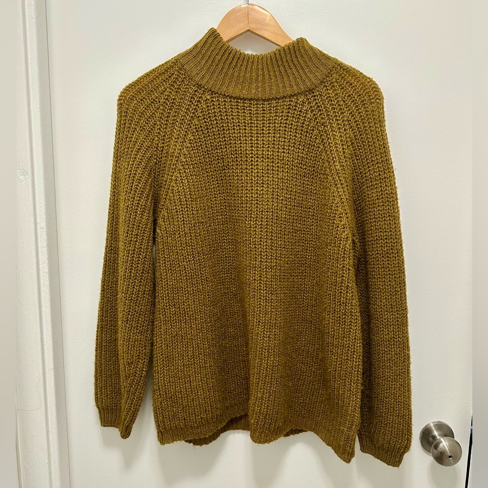 Cupcakes and cashmere mustard yellow knit sweater